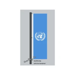 Hochformats Fahne UNO