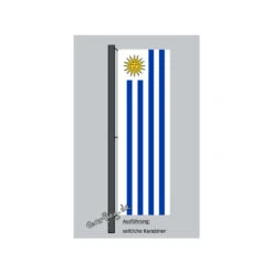 Hochformats Fahne Uruguay