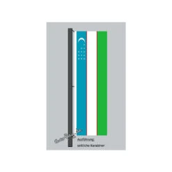 Hochformats Fahne Usbekistan