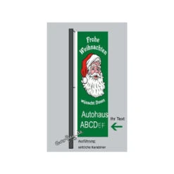 Hochformats Fahne Weihnachten Motiv K Mit Ihrem Text / Versch. Gr&ouml;&szlig;en
