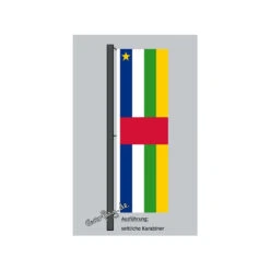Hochformats Fahne Zentralafrikanische Rep.