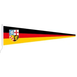 Langwimpel: Saarland, 300 X 40 Cm, Strick-/ Schlaufe