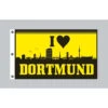 Riesen-Flagge: I Love Dortmund 150cm X 250cm -Bester Flaggen Geschäft riesen flagge i love dortmund 150cm x 250cm
