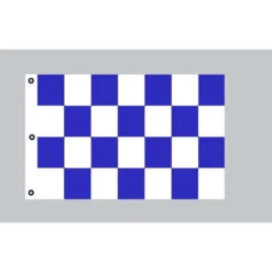 Riesen-Flagge: Karo Blau-wei&szlig; 150cm X 250cm