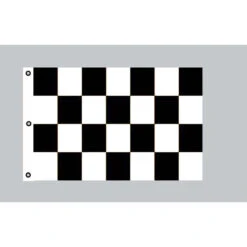 Riesen-Flagge: Karo Schwarz-wei&szlig; 150cm X 250cm Zielflagge