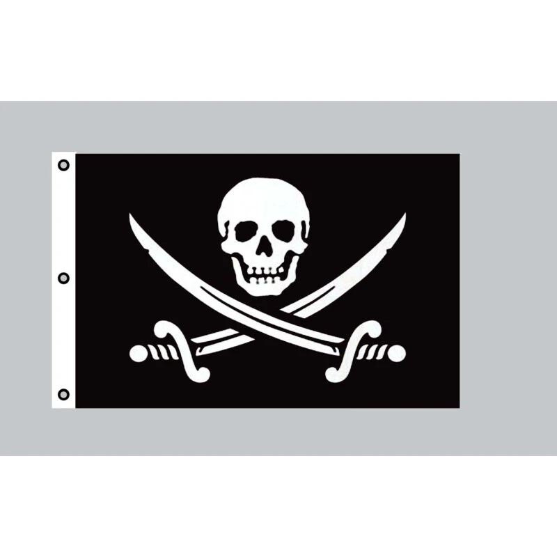 Riesen-Flagge: Pirat Mit Säbel 150cm X 250cm 3 Riesen-Flagge: Pirat Mit Säbel 150cm X 250cm