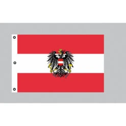 XXL Flagge &Ouml;sterreich Mit Wappen In 3m X 5m.